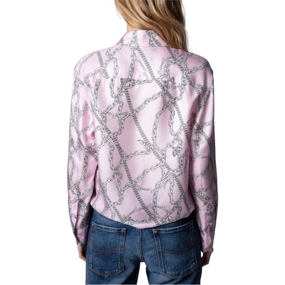 Zadig and Voltaire pink toupy chain top - Picture 2 of 9